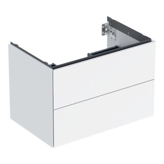 Geberit Waschtischunterschrank One 74x50,4x47cm, w/lack. hochgl., 2 Laden