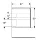 Geberit Waschtischunterschrank One 88,8x50,4x47cm, Eiche/Mela Holz, 2 Laden
