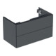 Geberit Waschtischunterschrank One 88,8x50,4x47cm, matt-sw, 2 Schubladen-1