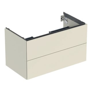 Geberit Waschtischunterschrank One 88,8x50,4x47cm, sand-grau/l hg, 2 Laden