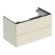 Geberit Waschtischunterschrank One 88,8x50,4x47cm, sand-grau/l hg, 2 Laden-1