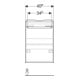 Geberit Waschtischunterschrank Renova Compact 40,8x60,5x23,1cm, 1 T, k, h.-gr./l hg-2