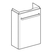 Geberit Waschtischunterschrank Renova Compact 40,8x60,5x23,1cm, 1 T, k, h.-gr./l hg-4