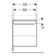 Geberit Waschtischunterschrank Renova Compact 55x60,4x36,7cm, 1 Tür, weiß hochglanz-2