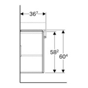 Geberit Waschtischunterschrank Renova Compact 55x60,4x36,7cm, 1 Tür, weiß hochglanz-2