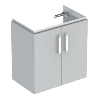 Geberit Waschtischunterschrank Renova Compact 59,7x60,5x39,7cm, 2 T, h.-gr./l. hochgl.
