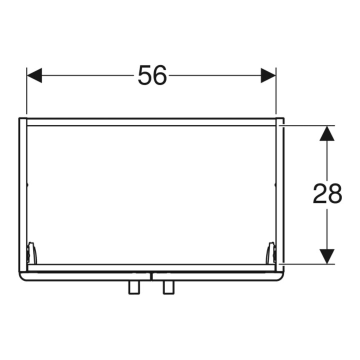Geberit Waschtischunterschrank Renova Compact 59,7x60,5x39,7cm, 2 T, h.-gr./l. hochgl.
