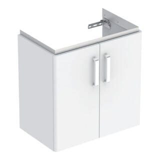 Geberit Waschtischunterschrank Renova Compact 59,7x60,5x39,7cm, 2 T, w/lack. hochgl.