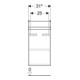 Geberit Waschtischunterschrank Renova Plan 31,4x60,5x22cm, 1 T, k, la., lack. ma