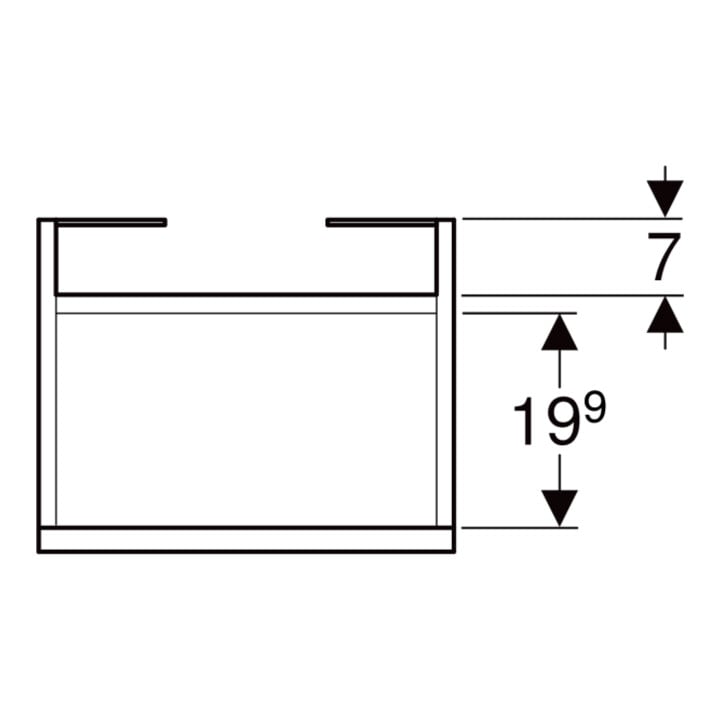 Geberit Waschtischunterschrank Renova Plan 38,4x60,5x30,8cm, 1 T., la., lack. matt