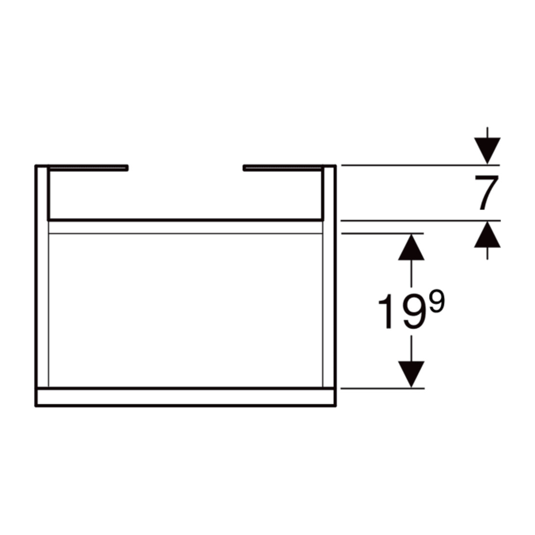Geberit Waschtischunterschrank Renova Plan 38,4x60,5x30,8cm, 1 T., la., lack. matt