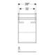 Geberit Waschtischunterschrank Renova Plan 38,4x60,5x30,8cm, 1 T, w, lack. hochgl.