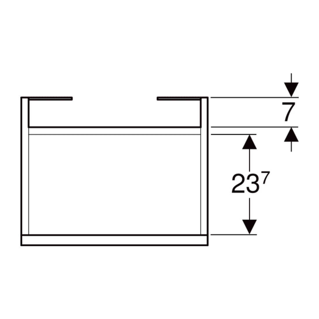Geberit Waschtischunterschrank Renova Plan 43,5x60,5x34,5cm, 1 T., la., lack. matt