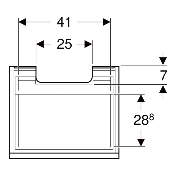 Geberit Waschtischunterschrank Renova Plan 48,4x60,6x40,7cm, Nussb, F. strukturiert