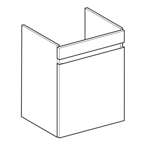 Geberit Waschtischunterschrank Renova Plan 48,4x60,6x40,7cm, Nussb, F. strukturiert