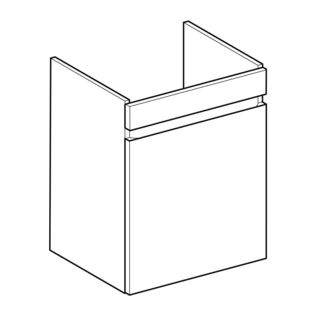 Geberit Waschtischunterschrank Renova Plan 48,4x60,6x40,7cm, we., lack. hochgl.
