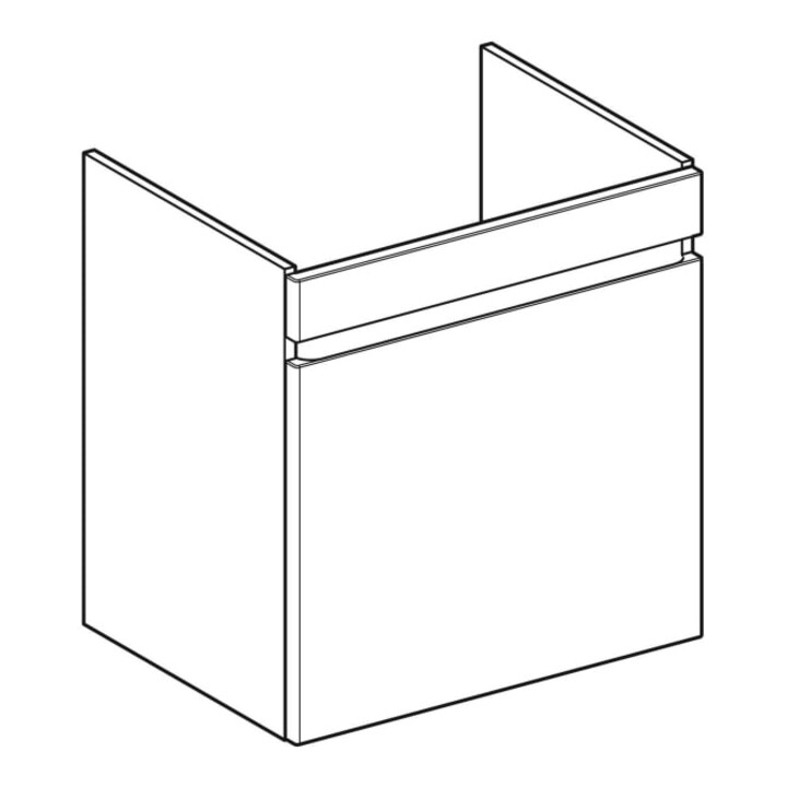 Geberit Waschtischunterschrank Renova Plan 58,5x60,6x44,6cm, Nussb, F. strukturiert