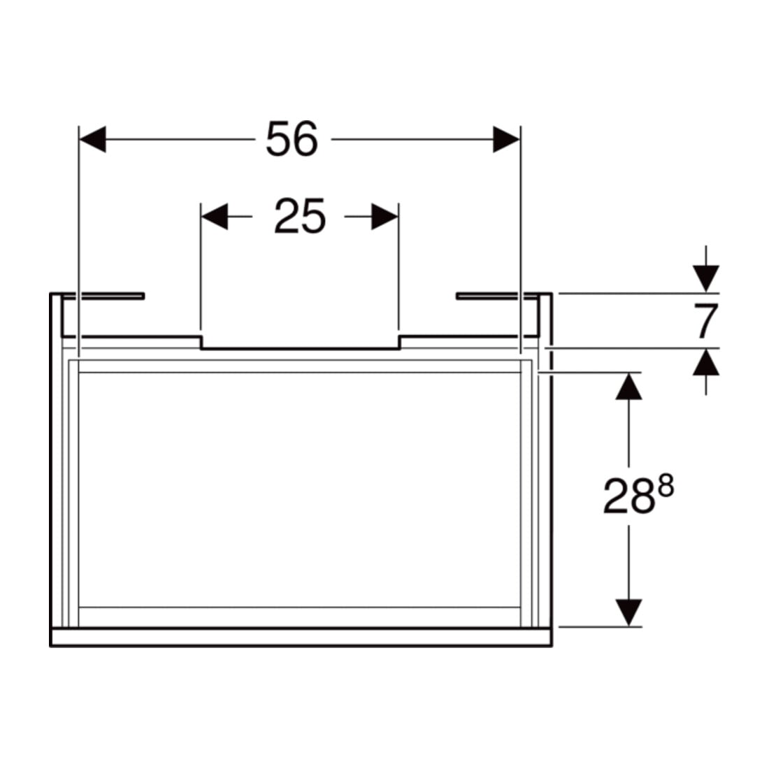 Geberit Waschtischunterschrank Renova Plan 63,4x60,6x44,6cm, Nussb, F. strukturiert