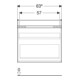 Geberit Waschtischunterschrank Renova Plan 63,4x60,6x44,6cm, Nussb he, F. strukt.-2