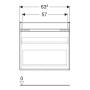 Geberit Waschtischunterschrank Renova Plan 63,4x60,6x44,6cm, we., lack. hochgl.-2