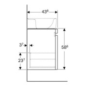 Geberit Waschtischunterschrank RENOVA PLAN 676 x 586 x 438 mm Lack lava matt-4
