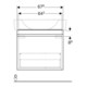 Geberit Waschtischunterschrank RENOVA PLAN 676 x 586 x 438 mm Lack lava matt