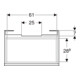 Geberit Waschtischunterschrank Renova Plan 68,2x60,6x44,6cm, we., lack. hochgl.