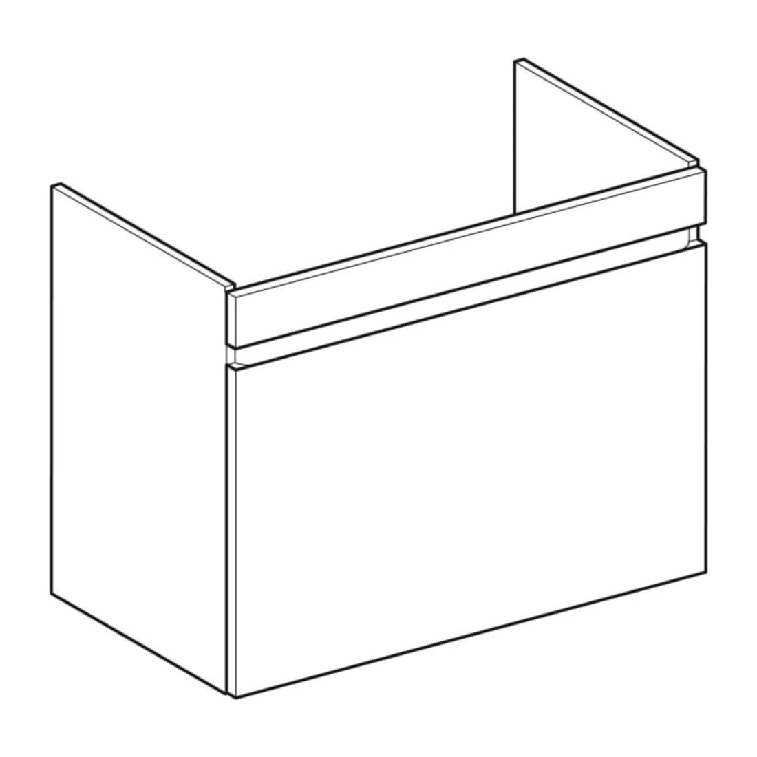 Geberit Waschtischunterschrank Renova Plan 78,2x60,6x44,6cm, lava, lackiert matt