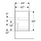 Geberit Waschtischunterschrank Renova Plan 92,8x60,6x44,6cm, Nussb, F. strukturiert-2