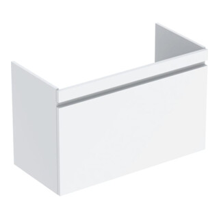 Geberit Waschtischunterschrank Renova Plan 92,8x60,6x44,6cm, we., lack. hochgl.