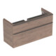 Geberit Waschtischunterschrank Smyle Square 118,4x61,7x47cm, Holz N hick., 2 Laden-1