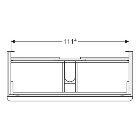 Geberit Waschtischunterschrank Smyle Square 118,4x61,7x47cm, sandgr. hgl, 2 Laden