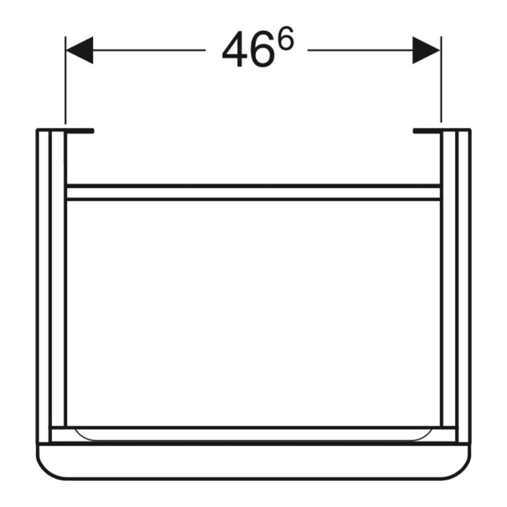 Geberit Waschtischunterschrank Smyle Square 53,6x61,7x43,3cm, 1 T. li, we. hochglanz