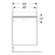 Geberit Waschtischunterschrank Smyle Square 53,6x61,7x43,3cm, 1 T R, Holz N hick.
