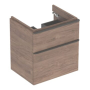 Geberit Waschtischunterschrank Smyle Square 58,4x61,7x47cm, Holz N hick., 2 Laden