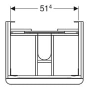 Geberit Waschtischunterschrank Smyle Square 58,4x61,7x47cm, sandgr. hgl, 2 Laden-4
