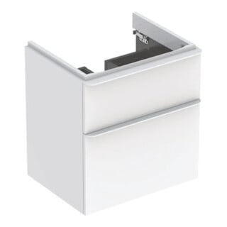 Geberit Waschtischunterschrank Smyle Square 58,4x61,7x47cm, we. hgl, 2 Schubladen