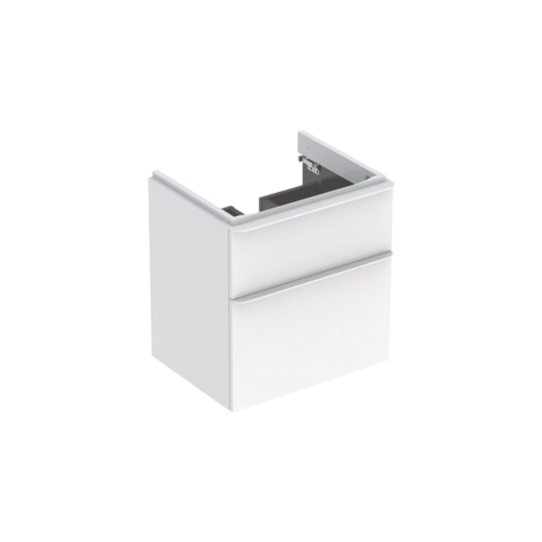 Geberit Waschtischunterschrank Smyle Square 58,4x61,7x47cm, we. hgl, 2 Schubladen