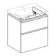 Geberit Waschtischunterschrank Smyle Square 58,4x61,7x47cm, we. hgl, 2 Schubladen