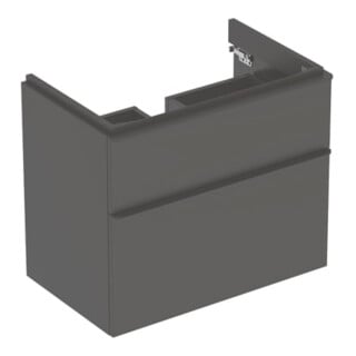 Geberit Waschtischunterschrank Smyle Square 73,4x61,7x47cm, lava matt, 2 Schubladen