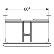 Geberit Waschtischunterschrank Smyle Square 73,4x61,7x47cm, lava matt, 2 Schubladen-4