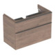 Geberit Waschtischunterschrank Smyle Square 88,4x61,7x47cm, Holz N hick., 2 Laden-1