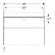 Geberit Waschtischunterschrank Smyle Square 88,4x61,7x47cm, Holz N hick., 2 Laden