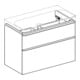 Geberit Waschtischunterschrank Smyle Square 88,4x61,7x47cm, sandgr. hgl, 2 Laden