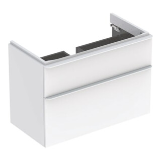 Geberit Waschtischunterschrank Smyle Square 88,4x61,7x47cm, we. hgl, 2 Schubladen
