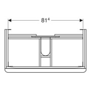 Geberit Waschtischunterschrank Smyle Square 88,4x61,7x47cm, we. hgl, 2 Schubladen-4