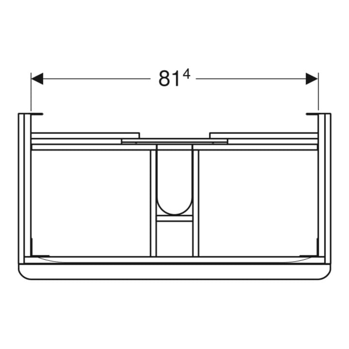 Geberit Waschtischunterschrank Smyle Square 88,4x61,7x47cm, we. hgl, 2 Schubladen