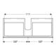 Geberit Waschtischunterschrank Xeno2 117,4x22x46,2cm, m 2 L, strukt./sch.-gr