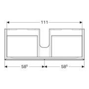Geberit Waschtischunterschrank Xeno2 117,4x22x46,2cm, m 2 L, strukt./sch.-gr-4