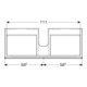 Geberit Waschtischunterschrank Xeno2 117,4x22x46,2cm, m 2 Laden, matt/greige